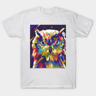 Owl Colorful with Background T-Shirt